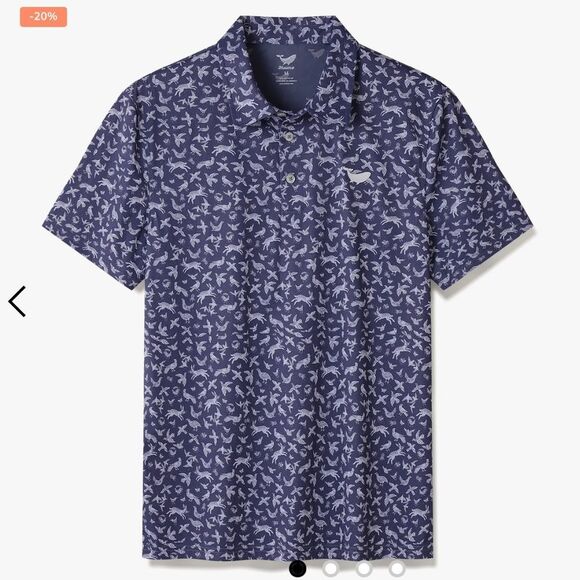 Yiume Island Daydream Hawaiian Island Daydream Print Short Sleeve Polo 2XL NWT - Picture 2 of 6